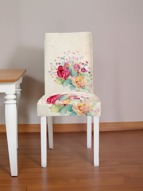 Beige Rose Chair Covers