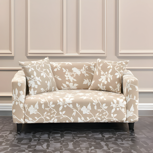 Leafy Beige Sofa Slipcovers