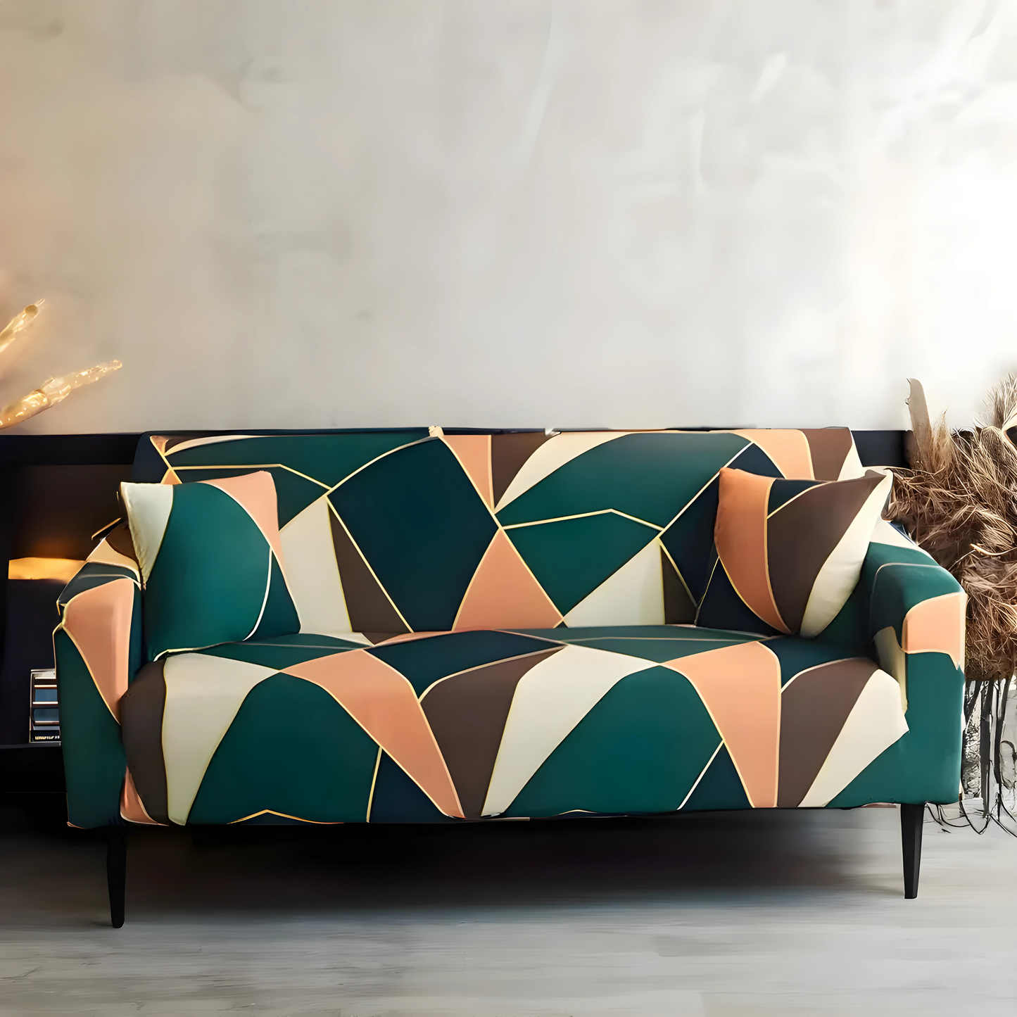 Peach Prism Sofa Slipcovers