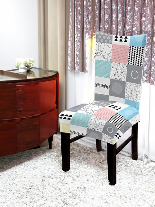 Tiles Print Dining Chair Covers